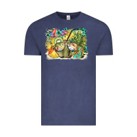 Vintage Denim coconut with fruits  background Vintage Tee - BarkalooDesign