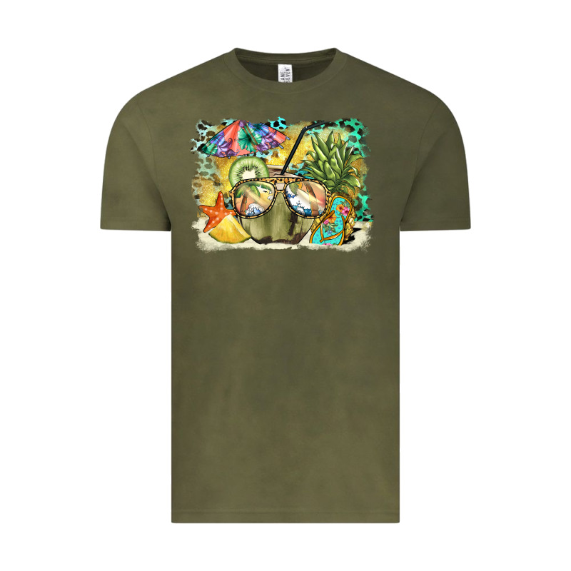 Coconut With Fruits  Background Vintage Tee by BarkalooDesign | Teevron