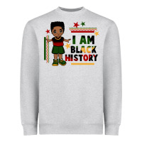 Heather Grey i am black history black boy  juneteenth Heavyweight Sweatshirt - CowGirlArtShop