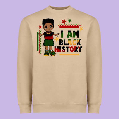 I Am Black History Black Boy  Juneteenth Heavyweight Sweatshirt Designed By Cowgirlartshop