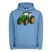 Pigment Pebble Blue western farm tractor Urban Hoodie - Artiststas