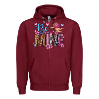 Burgundy be mine valentine's day Zipper Hoodie - OliviaCreatesArt