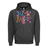 Charcoal Heather be mine valentine's day Zipper Hoodie - OliviaCreatesArt
