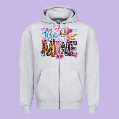 Be Mine Valentine's Day Zipper Hoodie Designed By Oliviacreatesart