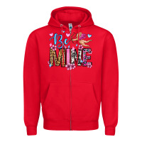 Red be mine valentine's day Zipper Hoodie - OliviaCreatesArt