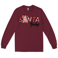 Burgundy Christmas Santa Baby Long Sleeve Tee - RanaPortraitStore