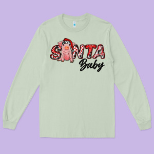 Christmas Santa Baby Long Sleeve Tee Designed By Ranaportraitstore