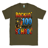 Army Green rockin' 100 days of school Classic Tee - Artiststas