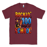 Burgundy rockin' 100 days of school Classic Tee - Artiststas