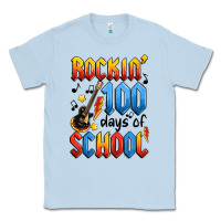 Dusty Blue rockin' 100 days of school Classic Tee - Artiststas