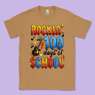 Rockin' 100 Days Of School Classic Tee Designed By Artiststas