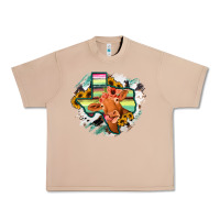Western Texas Flag Cow Portrarit Urban Heavy Tee | Teevron