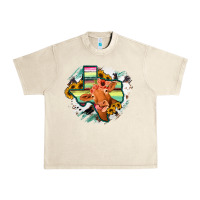 Sandshell Western Texas Flag Cow Portrarit Urban Heavy Tee - Bettercallsaul