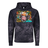 Cloud Black baby pig with floral and western background Vintage Hoodie - BarkalooDesign