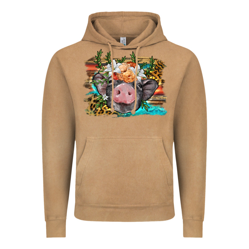 Baby Pig With Floral And Western Background Vintage Hoodie by BarkalooDesign | Teevron