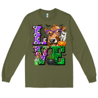 Army Green love cow halloween tbw Long Sleeve Tee - texasbilliewilder