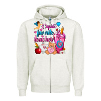 Oatmeal Heather Cupid's Favorite Teacher Valentine's Day Frappe Zipper Hoodie - FaDigitalArtStudio