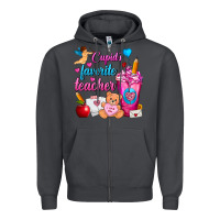 Smoke Cupid's Favorite Teacher Valentine's Day Frappe Zipper Hoodie - FaDigitalArtStudio
