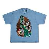 Pebble Blue Western Cowhide Cactus Urban Heavy Tee - Bettercallsaul