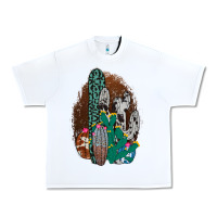 White Western Cowhide Cactus Urban Heavy Tee - Bettercallsaul