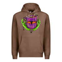 Chestnut Halloween Coffee Cup With Hands Premium Hoodie - FaDigitalArtStudio