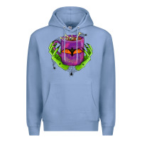 Colony Blue Halloween Coffee Cup With Hands Premium Hoodie - FaDigitalArtStudio