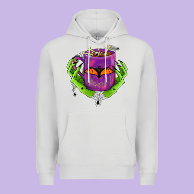 Halloween Coffee Cup With Hands Premium Hoodie Designed By Fadigitalartstudio