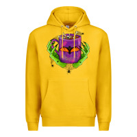 Lemon Halloween Coffee Cup With Hands Premium Hoodie - FaDigitalArtStudio