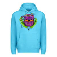 Ocean Blue Halloween Coffee Cup With Hands Premium Hoodie - FaDigitalArtStudio
