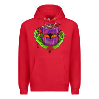Red Halloween Coffee Cup With Hands Premium Hoodie - FaDigitalArtStudio
