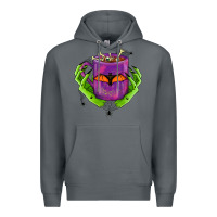 Rock Halloween Coffee Cup With Hands Premium Hoodie - FaDigitalArtStudio