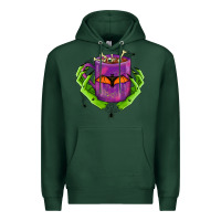 Sports Green Halloween Coffee Cup With Hands Premium Hoodie - FaDigitalArtStudio