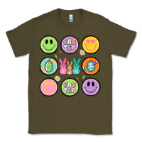Army Green easter day smiley faces Classic Tee - Artiststas
