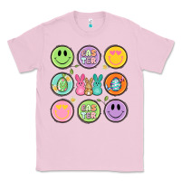 Bubblegum Pink easter day smiley faces Classic Tee - Artiststas
