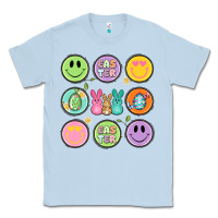 Dusty Blue easter day smiley faces Classic Tee - Artiststas