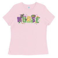 Bubblegum Pink nurse mardi gras Ladies Tee - MaliasSmallBusiness