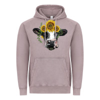 Vintage Zinc holstein cow with sunflower Vintage Hoodie - BarkalooDesign