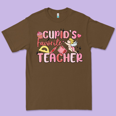 Cupid's Favorite Teacher Premium Tee Designed By Maliassmallbusiness