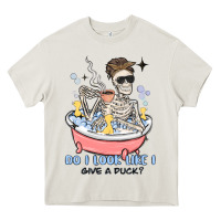 Cream do i look like i give a duck Heavy Core Tee - MaliasSmallBusiness