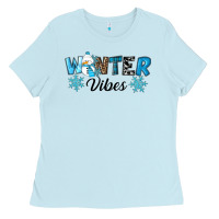 Baby Blue winter vibes Ladies Tee - RanaPortraitStore