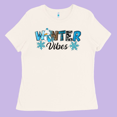 Winter Vibes Ladies Tee Designed By Ranaportraitstore