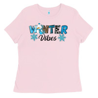 Bubblegum Pink winter vibes Ladies Tee - RanaPortraitStore