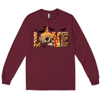 Burgundy Halloween Love Long Sleeve Tee - texasbilliewilder