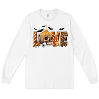 White Halloween Love Long Sleeve Tee - texasbilliewilder