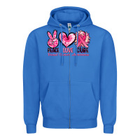 True Royal Peace love cure Breast Cancer Awareness Zipper Hoodie - FaDigitalArtStudio
