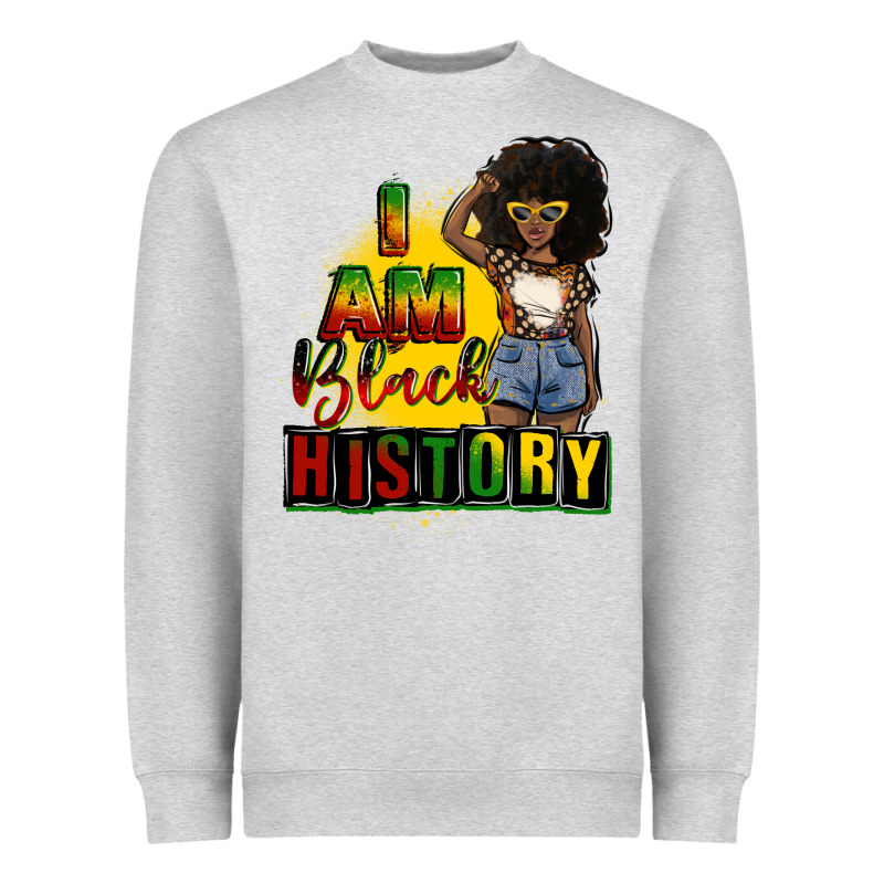 I Am Black History Juneteenth Heavyweight Sweatshirt by CowGirlArtShop | Teevron
