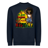 Navy i am black history juneteenth Heavyweight Sweatshirt - CowGirlArtShop