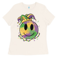 Smiley Face Mardi Gras Ladies Tee | Teevron