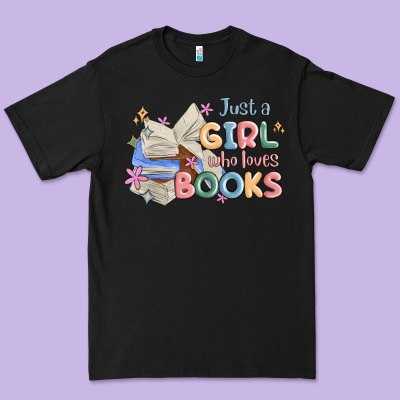 Just A Girl Who Loves Books Premium Tee Designed By Maliassmallbusiness