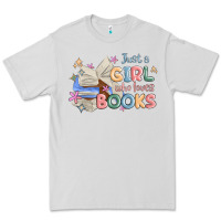 Dove Grey just a girl who loves books Premium Tee - MaliasSmallBusiness